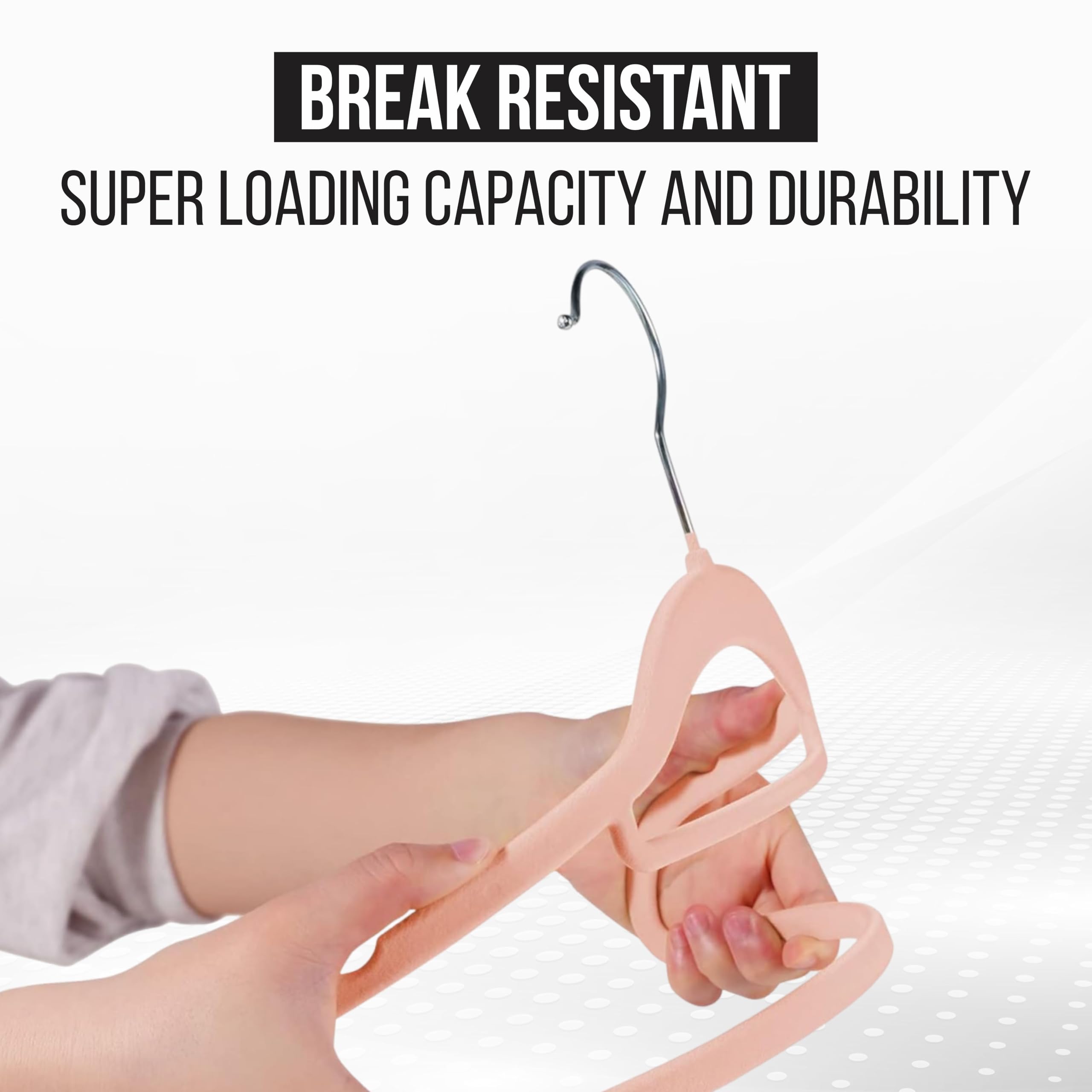 LUBHUT Velvet Hangers Pack of 20 - Non-Slip, Space-Saving Design with Curved Shoulders and Notches for All Clothing Types Space-Saving Design with Curved Shoulders (Pink)