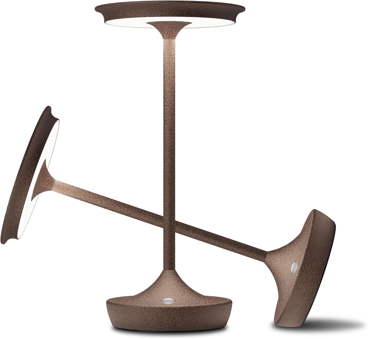 YHT Rechargeable Cordless Table Lamps, 6000mAh Battery Operated Portable LED Waterproof Lamps, 3 Color Stepless Dimming Light with Memory Function for Outdoor Dinning Patio Restaurant (Rust 2Pack)