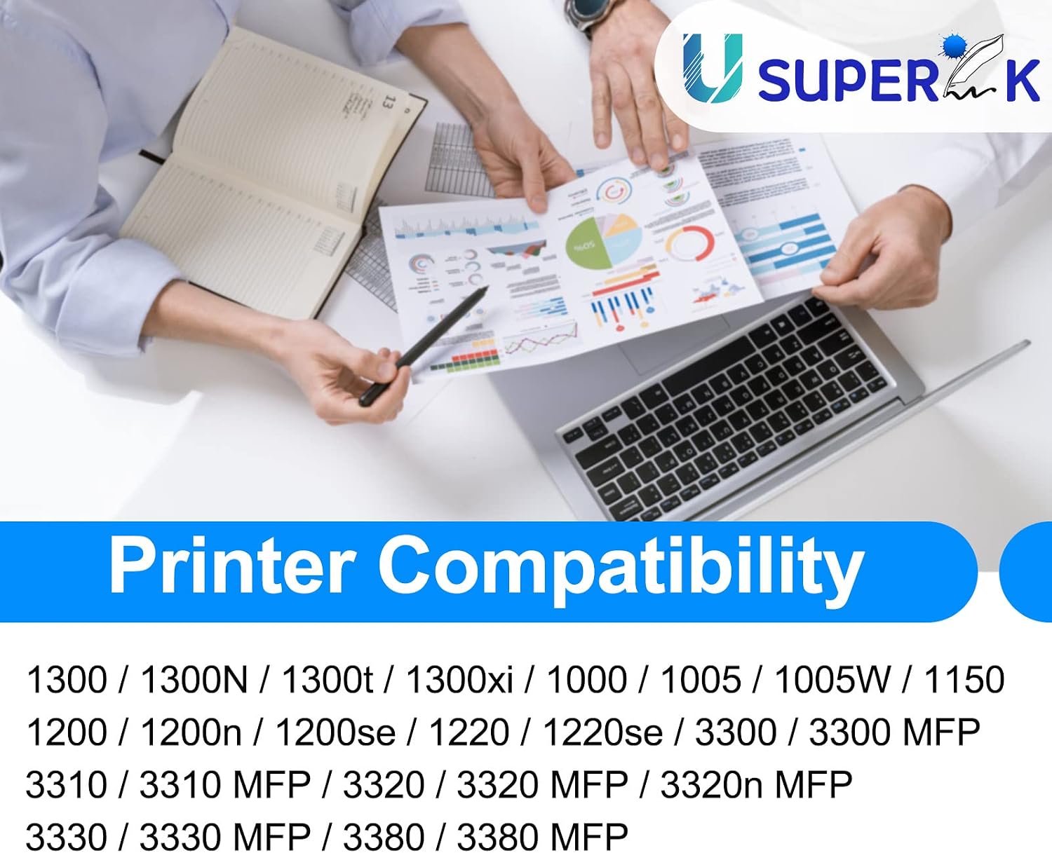 USUPERINK High Yield Black Compatible Toner Cartridge Replacement for HP 15X C7115X Q2613X Works with Laser Jet 1300 1300N 1000 1005W 1150 1200 1200n 1220 3380 3320 3300 MFP Printer (Black, 3-Pack)