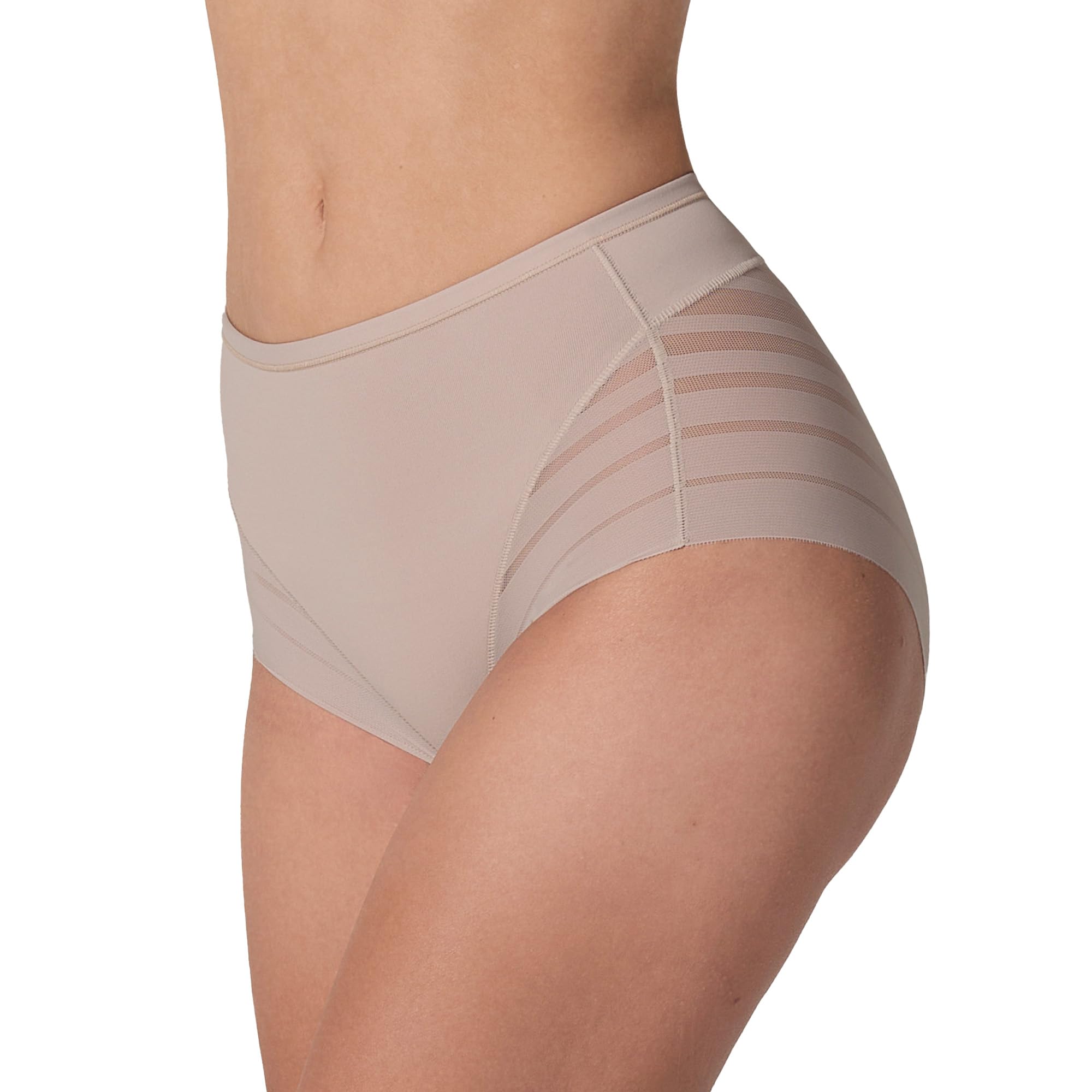 Leonisa Seamless High Waisted Tummy Control Knickers for Women, Lace Shapewear Panty with Butt Lifting Effect, Invisible Control Underwear Unit or Pack X2