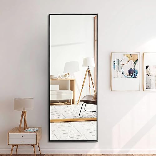 Miniatura 1 de MIRUO Espejo de 43 x 16 pulgadas espejo de pared de cuerpo completo espejo de baño para sala de estar decoración de pared espejo negro espejo para