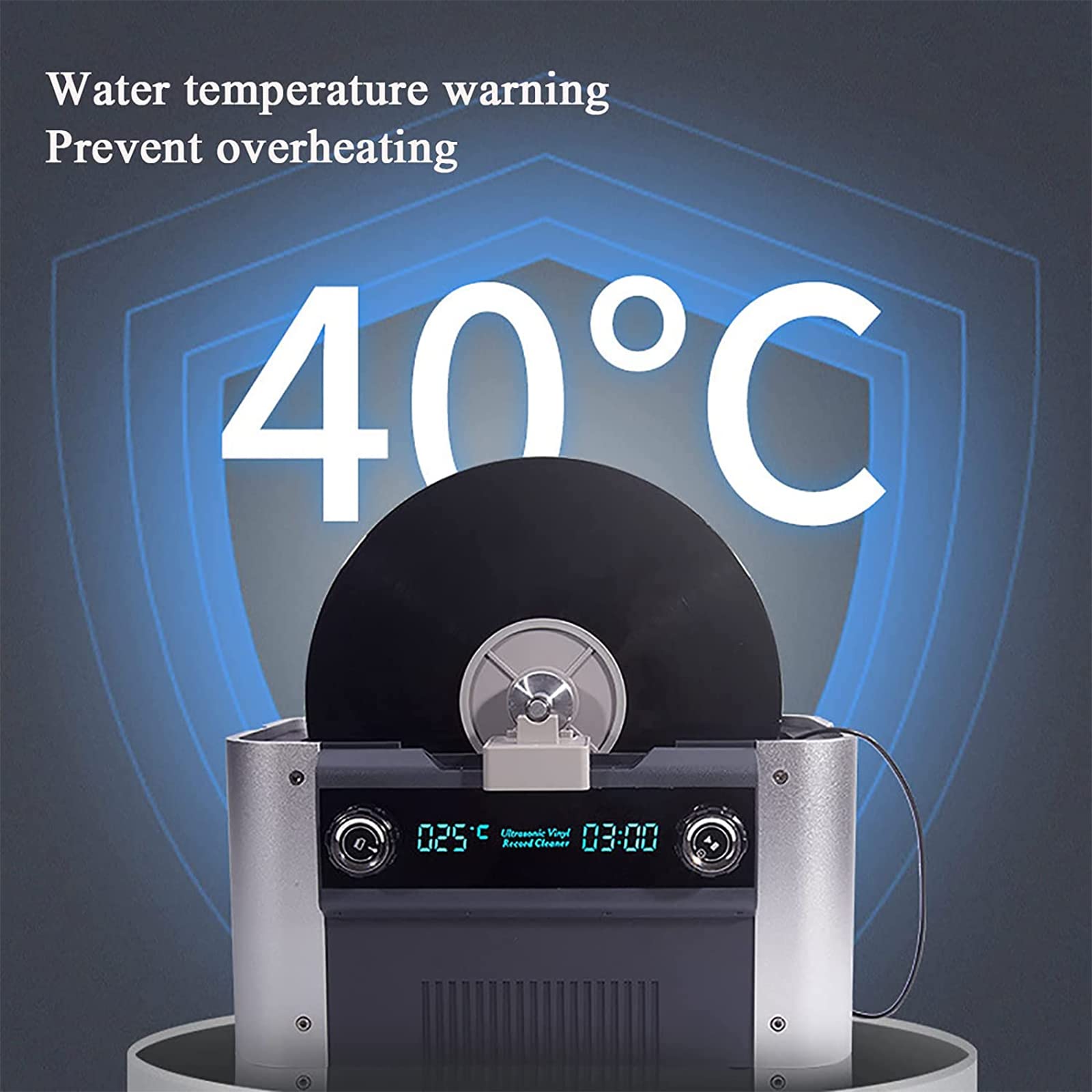Máquina de Limpieza ultrasónica Profesional, Limpiador ultrasónico de Discos de Vinilo con Sistema de circulación de Agua de Secado automático, Puede Limpiar 10 Discos (10/12 Pulgadas), CS6.1pro