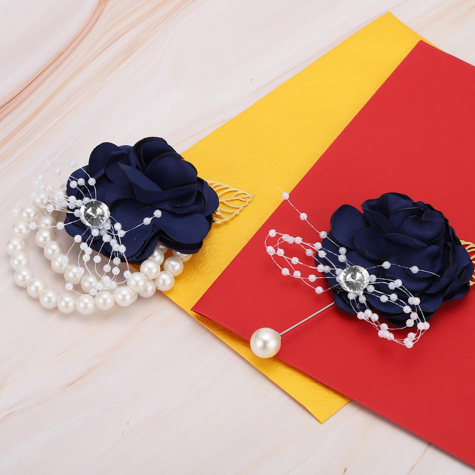 PATIKIL Rose Bridesmaid Wrist Flower - Image 3