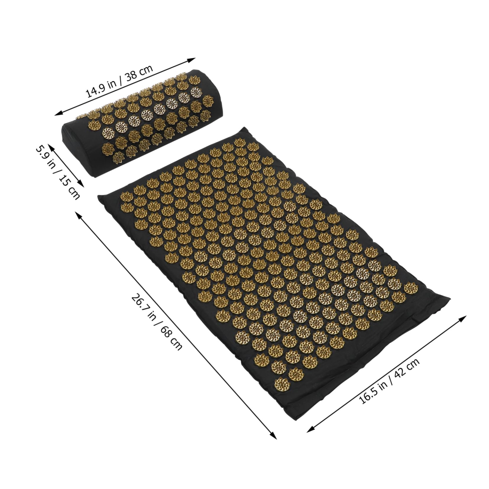 KOMBIUDA 2pcs Massage Pillow Set for Massagers for Muscles Relief Washable Yoga Mat