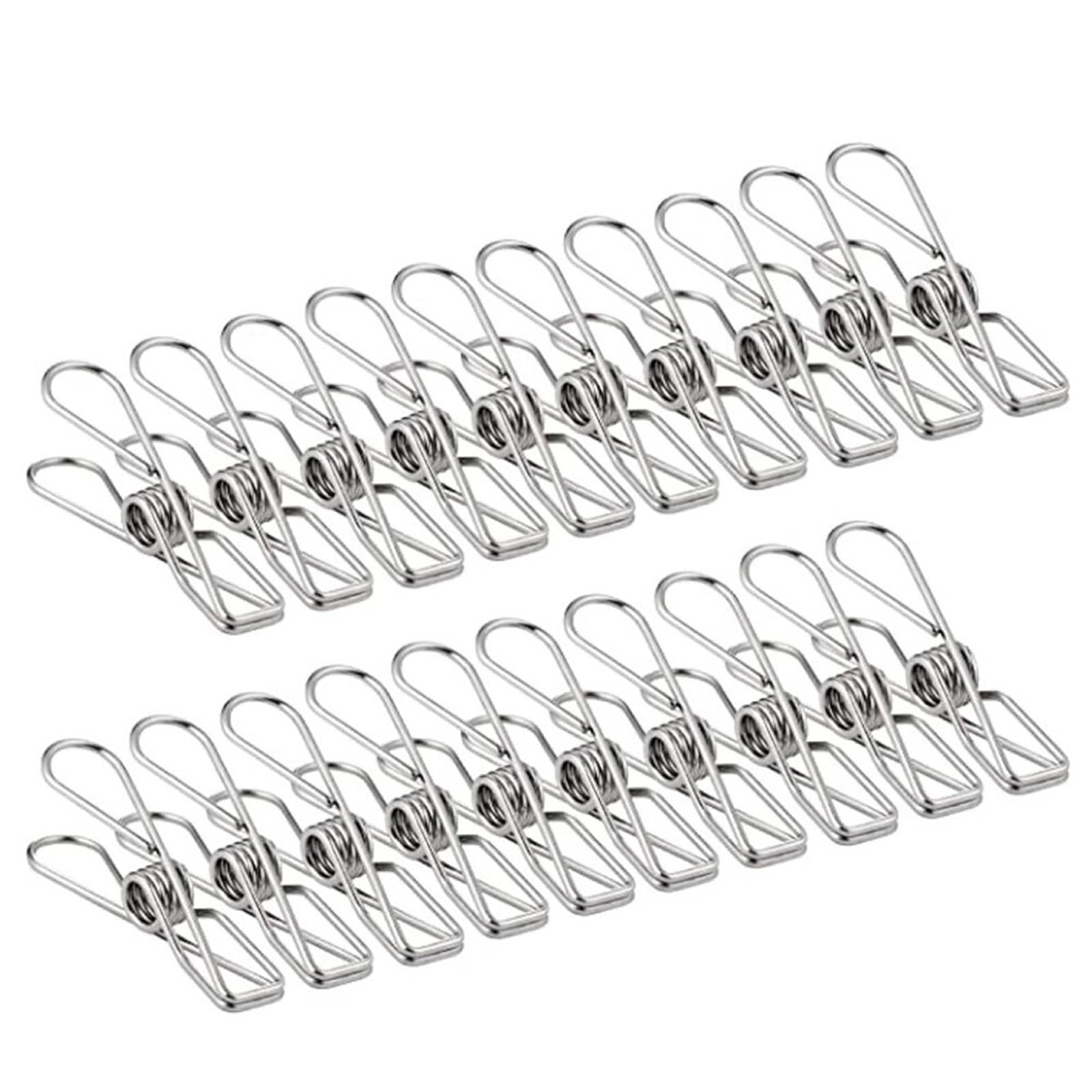 Clothes Pegs 60pcs 6cm Clothespins Stainless Steel Clothes Pegs Washing Hang Laundry Metal Home Storage Tool Cloth Pin Clip Holders