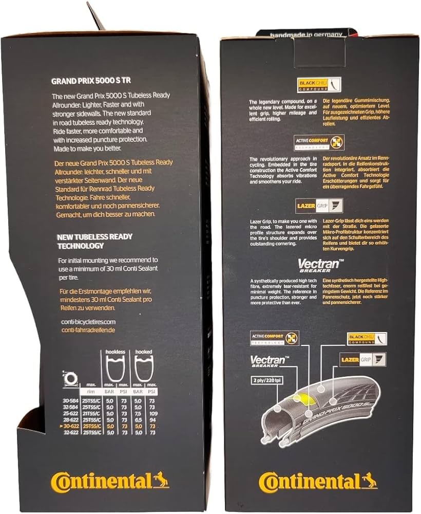 新品 Continental Grand Prix TR 700x30c 2本 Continental Grand Prix 5000 S TR 700x30 Black - Tubeless