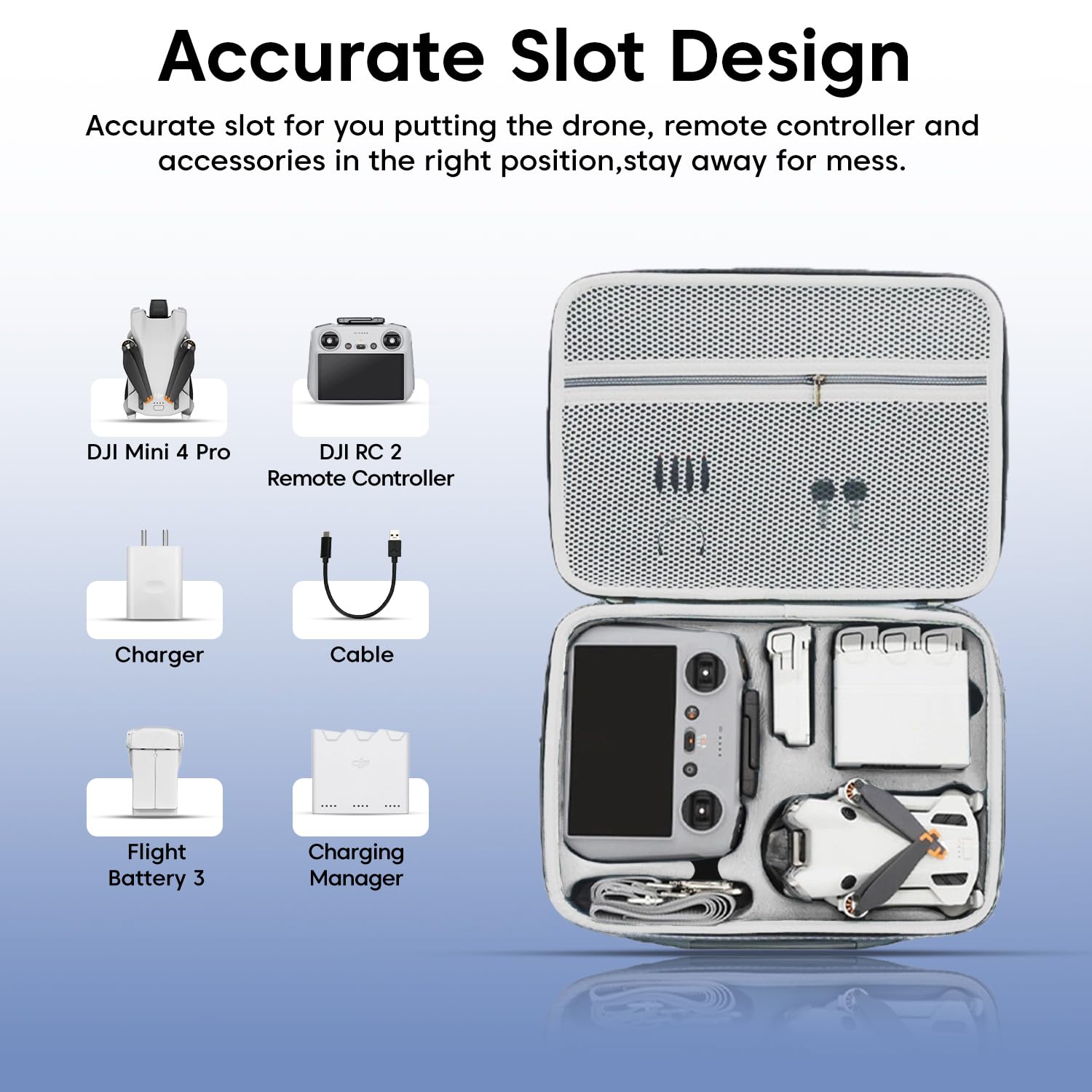 Sounce Hard Carry Case for DJI Mini 4 Pro Drone & RC 2 Controller 2