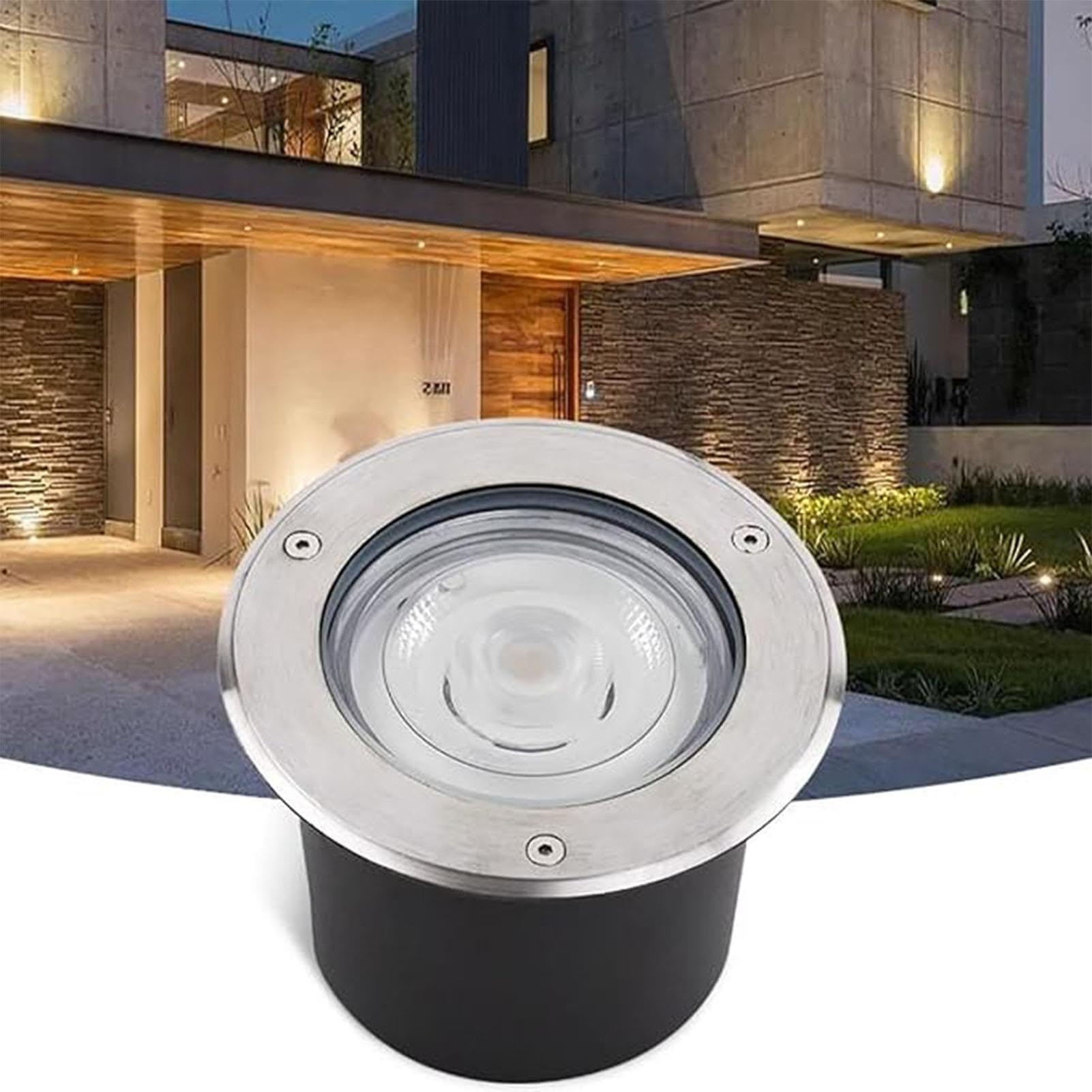 Zakopane oświetlenie ogrodowe - pochowane światła, zewnętrzne wpuszczane reflektory LED 24 V DC, wpuszczane w ziemię reflektory LED wodoodporne IP67, dekoracyjna lampa podłogowa do ogrodu