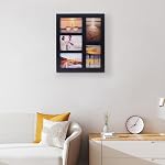 4x6 5-Opening Collage Picture Frame Black Wood Photo Frames for 4x6 Inch Pictures Display Made for Tabletop Stand and Wall Mounting