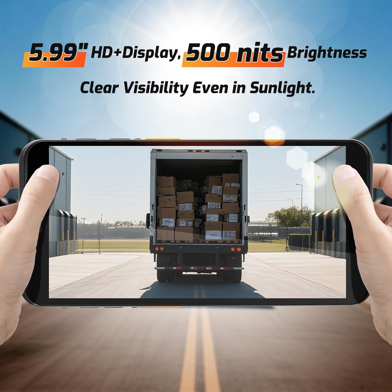 NETUM Q900 display showing clear visibility in sunlight