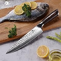 Vista 4 de GOND 8 Inch Chef Kitchen Knife High Carbon Stainless Steel Cooking Tool Slicing Knives Cutting Meat Vegetable Kitchen Knives Sharp Chefs Steak