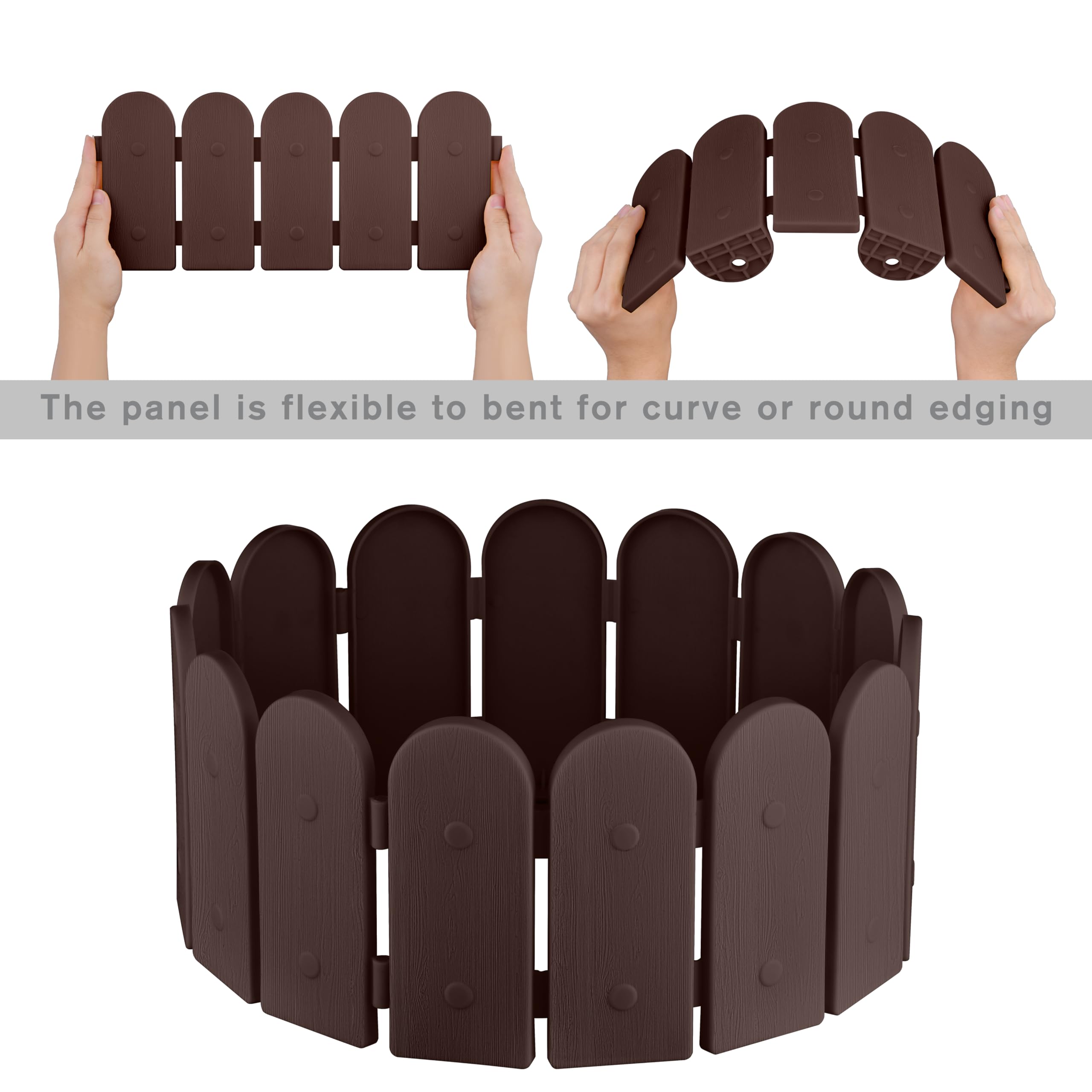 Clôture De Jardin, Bordure De Jardin En Bois, Protection Des Plantes, Bordure De Parterre De Fleurs, Bords Décoratifs Flexibles Pour Cours, Terrasses, Chemins, Patios