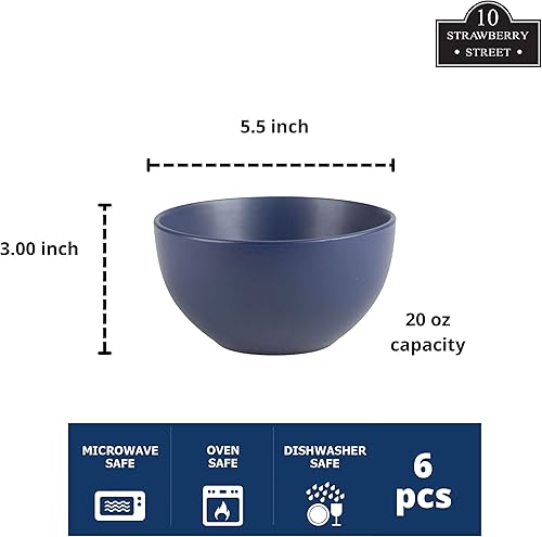 Vista 69 de 10 Strawberry Street Wazee - Plato de ensalada Coupé mate de 8.25 pulgadas, juego de 6, rojo