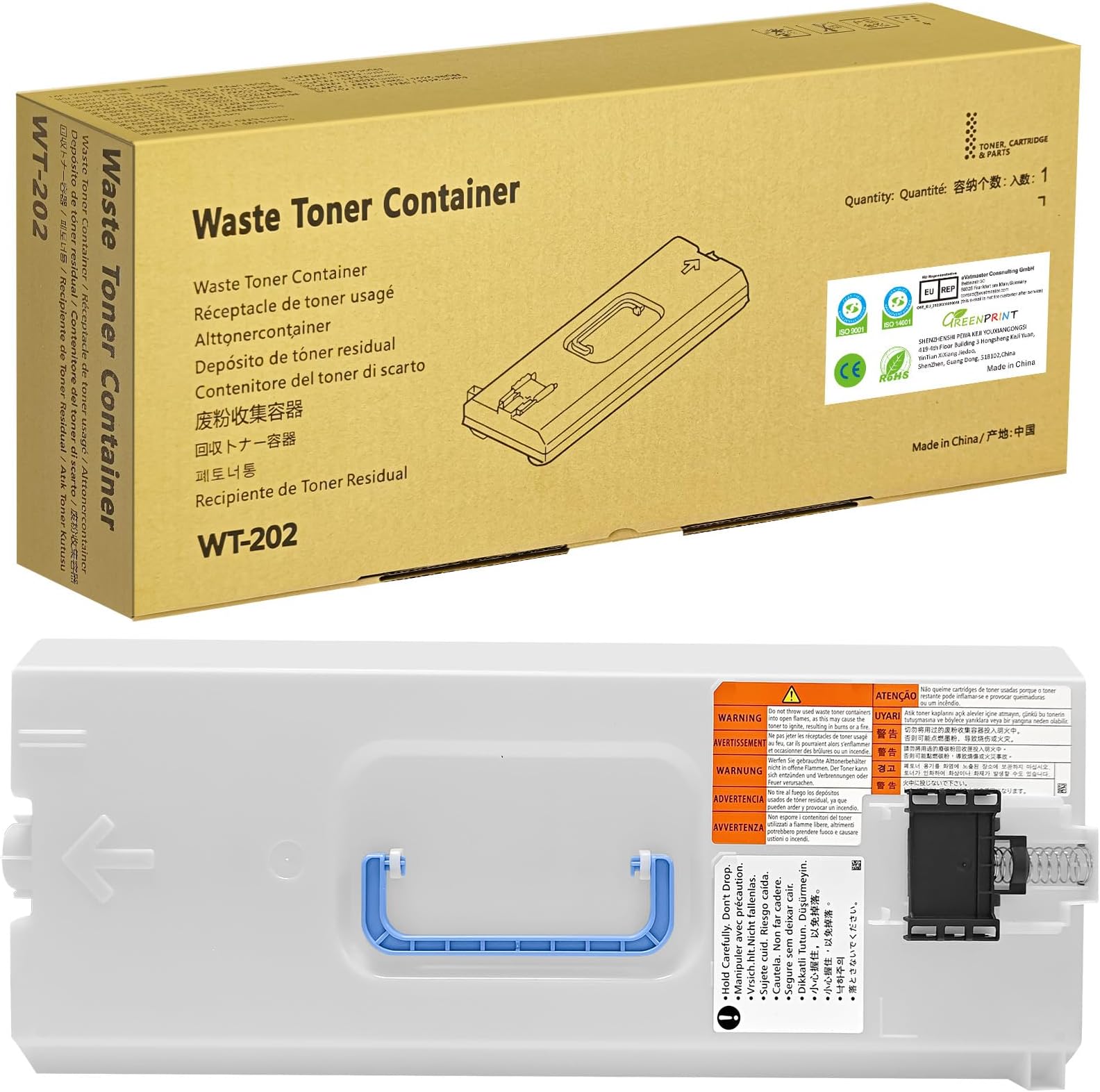 WT202 WT-202 Compatible Waste Toner Box Cartridge Bottle FM1-A606 imageRUNNER Advance C3320 C3325 C3325i C3330 C3330i C3520 C3520i C3525 C3525i C3530 C3530i (GPR53 C-EXV49 NPG67)