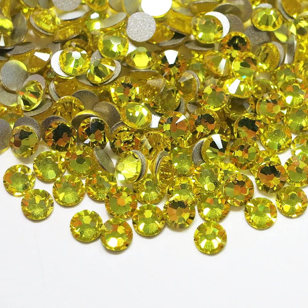 1440 Pieces SS5 Preciosa Maxima Czech Crystal Flat Back 438 11 615, Rhinestones for Crafts, Citrine