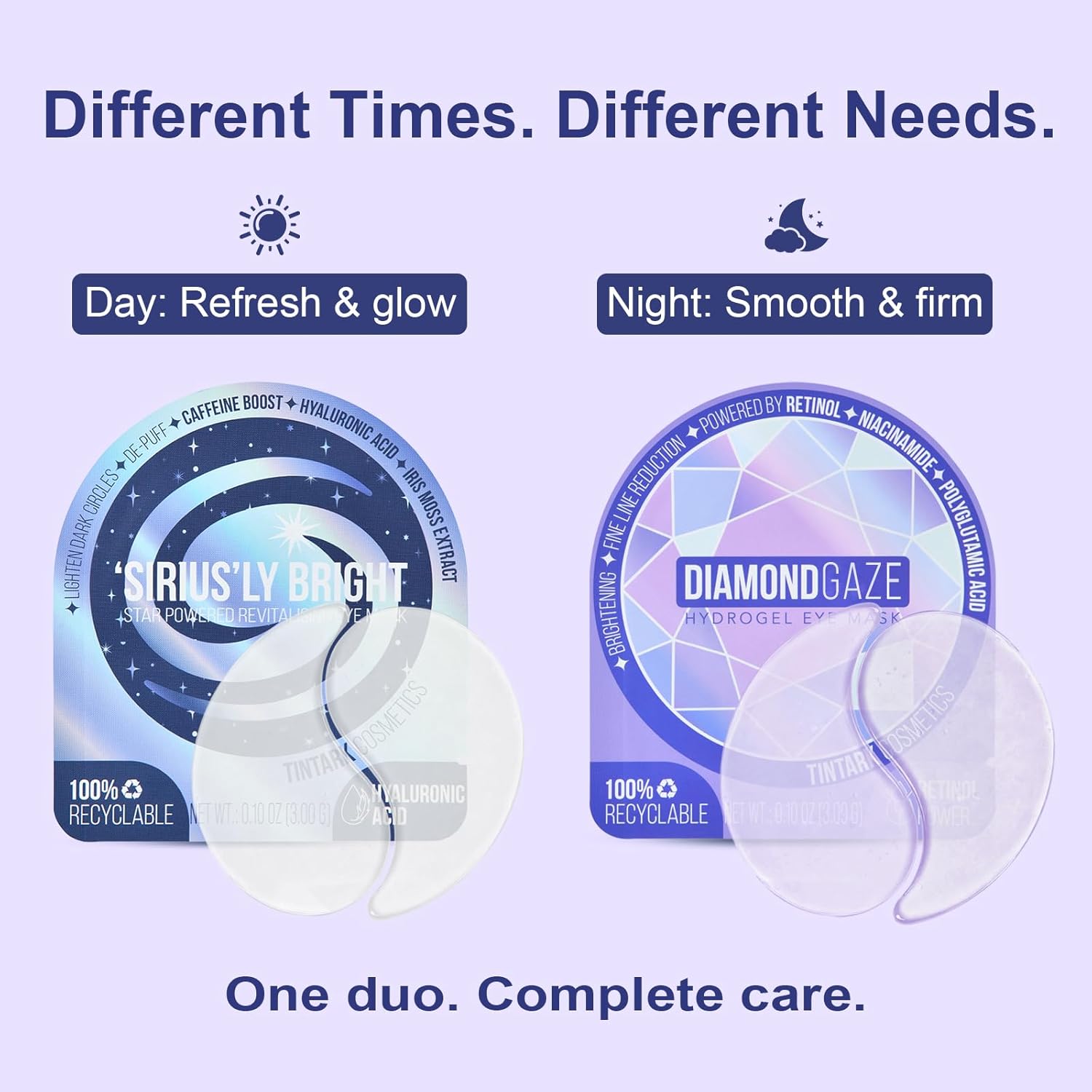 Ultimate Duo-pack Under Eye Patches 28 Pairs, 15-Min Revive Hydrogel Eye Masks with Caffeine Retinol Niacinamide to Reduce Dark Circles Puffiness Wrinkles, Refresh Tired Eyes, Bridesmaid Women Gifts