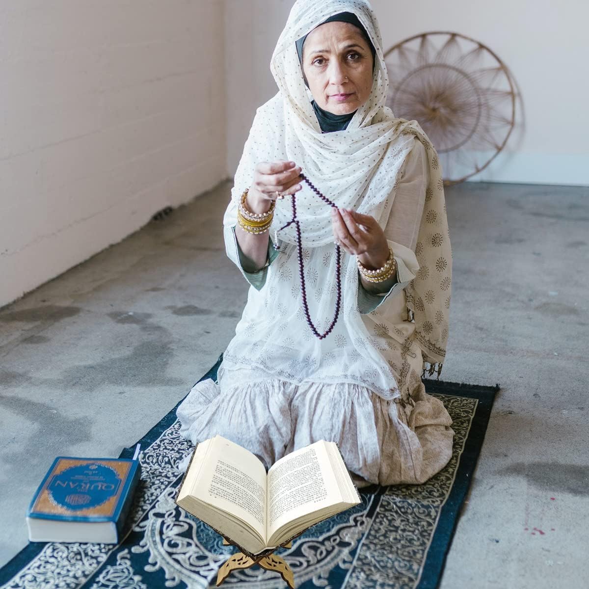Hezhou Supporto per Libro in Legno Scaffale Pieghevole Corano Corano Porta Libri sacri Scaffale da Lettura Musulmano Decorazione per Feste ed Eventi Sacri Musulmani Come Eid Al-Fitr Islam Home
