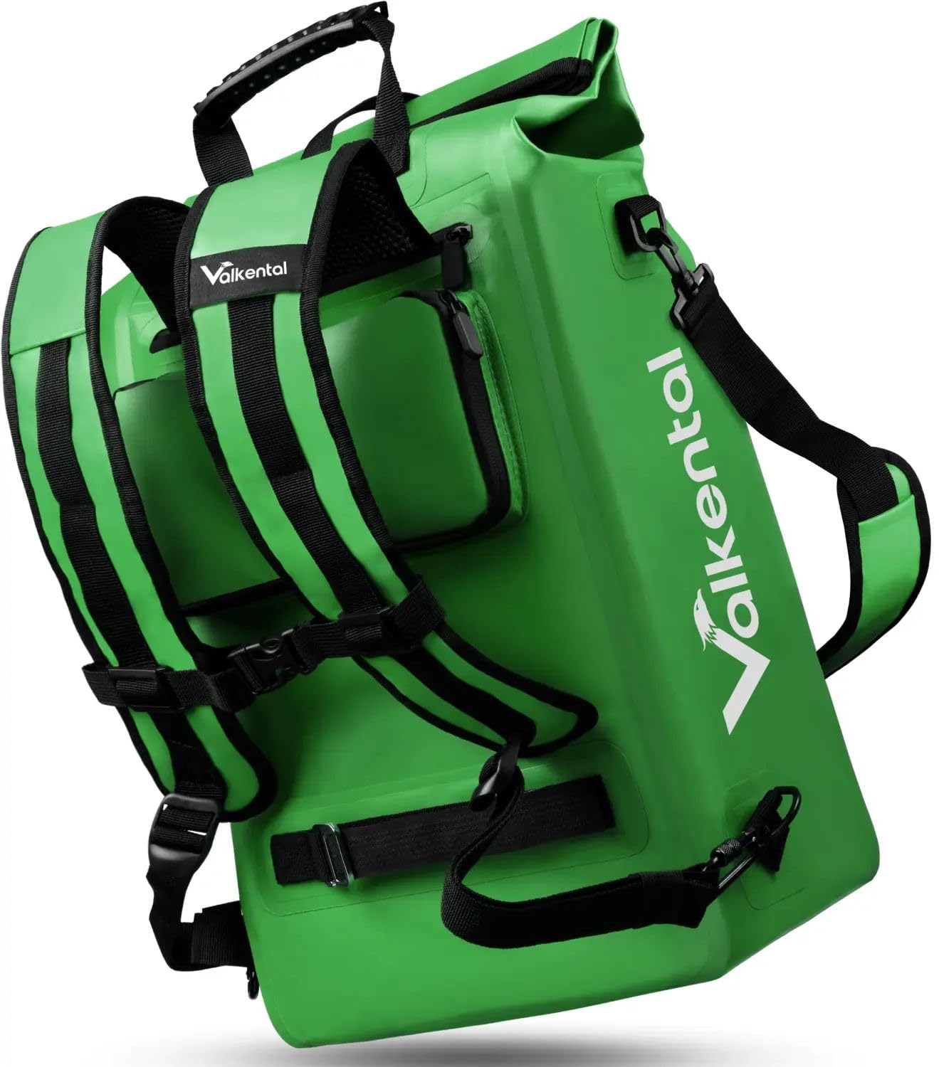 Valkental® 3in1 Fahrradtasche [Bis 25L] - Das Original - Geeignet als Gepäckträgertasche, Rucksack und Umhängetasche - 100% Wasserdicht & Reflektierend - Sichere Befestigung [Abschließbar] Laptopfach