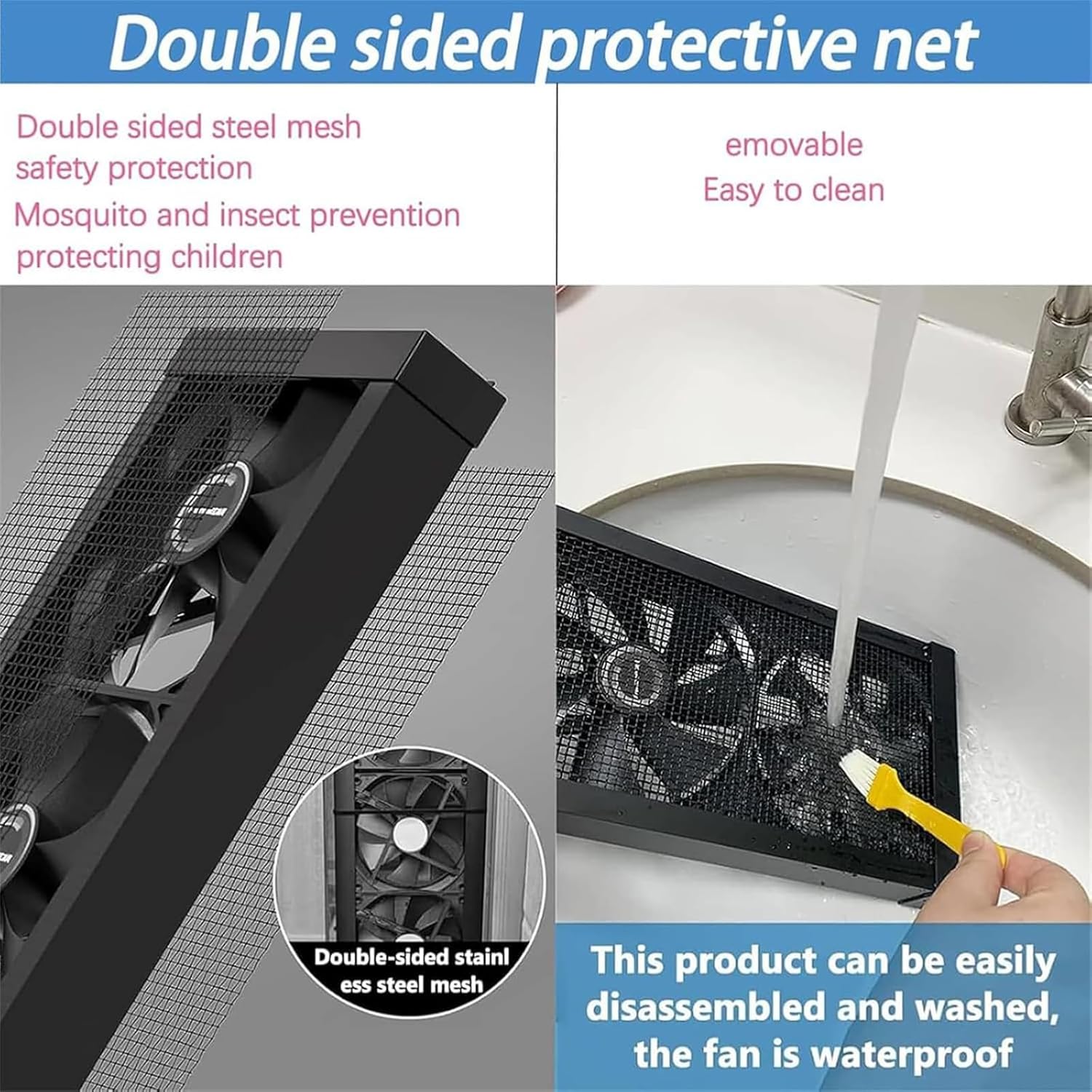 Vertical Window Fan for Sliding Windows, Retractable Exhaust Fan, 35-135cm Optional and 5CM Retractable, Adjustable Speed 0-2800 RPM & Without Drilling Holes, Home, Kitchen, Bedroom