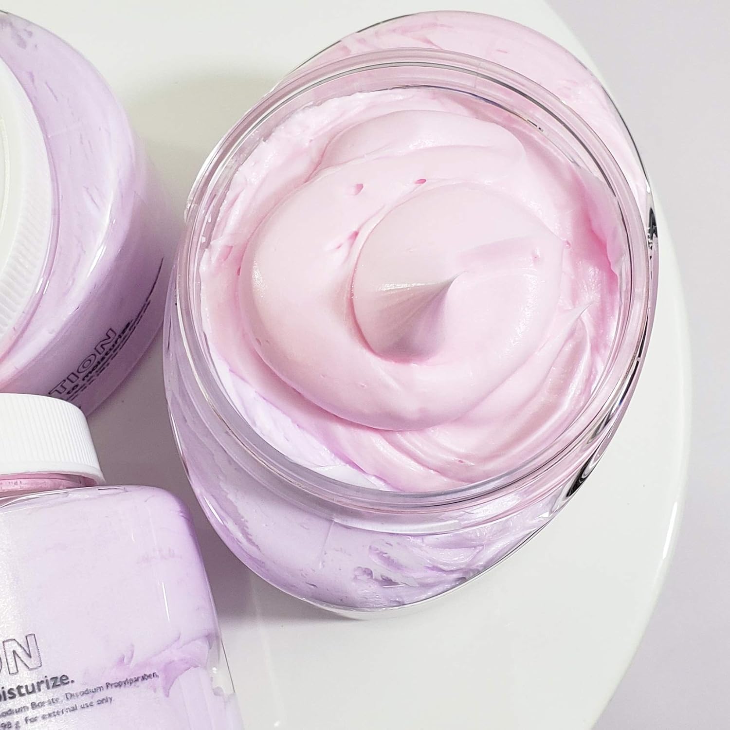 Sunbasil Soap Pink Cotton Candy Whipped Body Butter Lotion. Sweet Skin Cream. Summer Moisturizer. Gift for Her