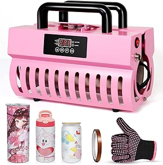 Realkant Sublimation Blanks Mug Tumbler Heat Press Mini Transfer Machine for 11oz-15oz Coffee Mugs 16oz Glass Skinny Straight Cups Products (30OZ-Light Pink)