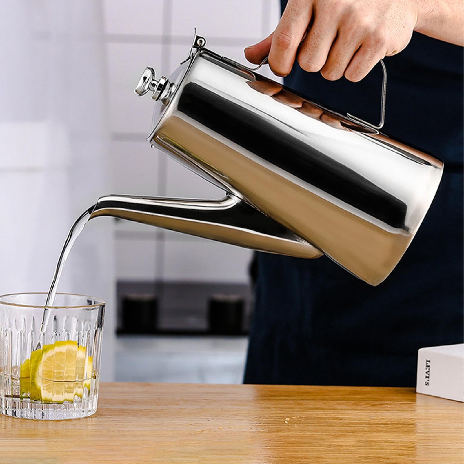 Pot à café en acier inoxydable carafe à boisson bouilloire d'eau froide pour maison bar hôtel