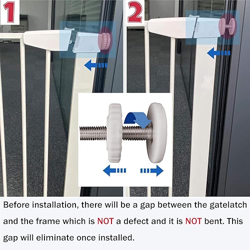 Miniatura 4 de MTB Home Puerta para mascotas de 34 a 37 pulgadas de ancho incluye kit de extensión de 55 pulgadas paquete de 4 kits de montaje a presión paquete de