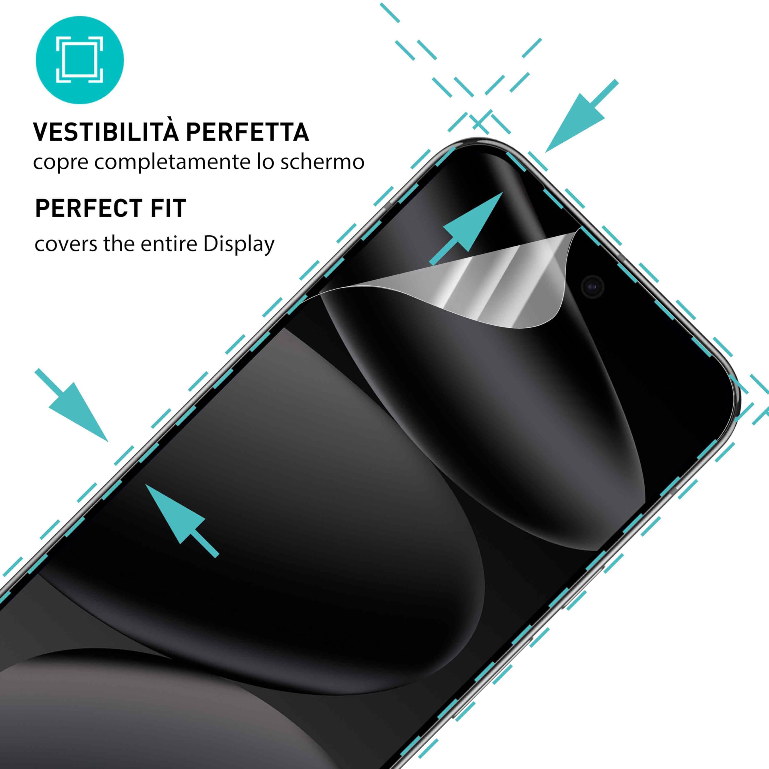smartect TPU Pellicola Protettiva [2 Pezzi, Privacy] compatibile con Google Pixel 9, Copre l'intero Display, Proteggi Schermo Anti-Bolle, Anti-Spia