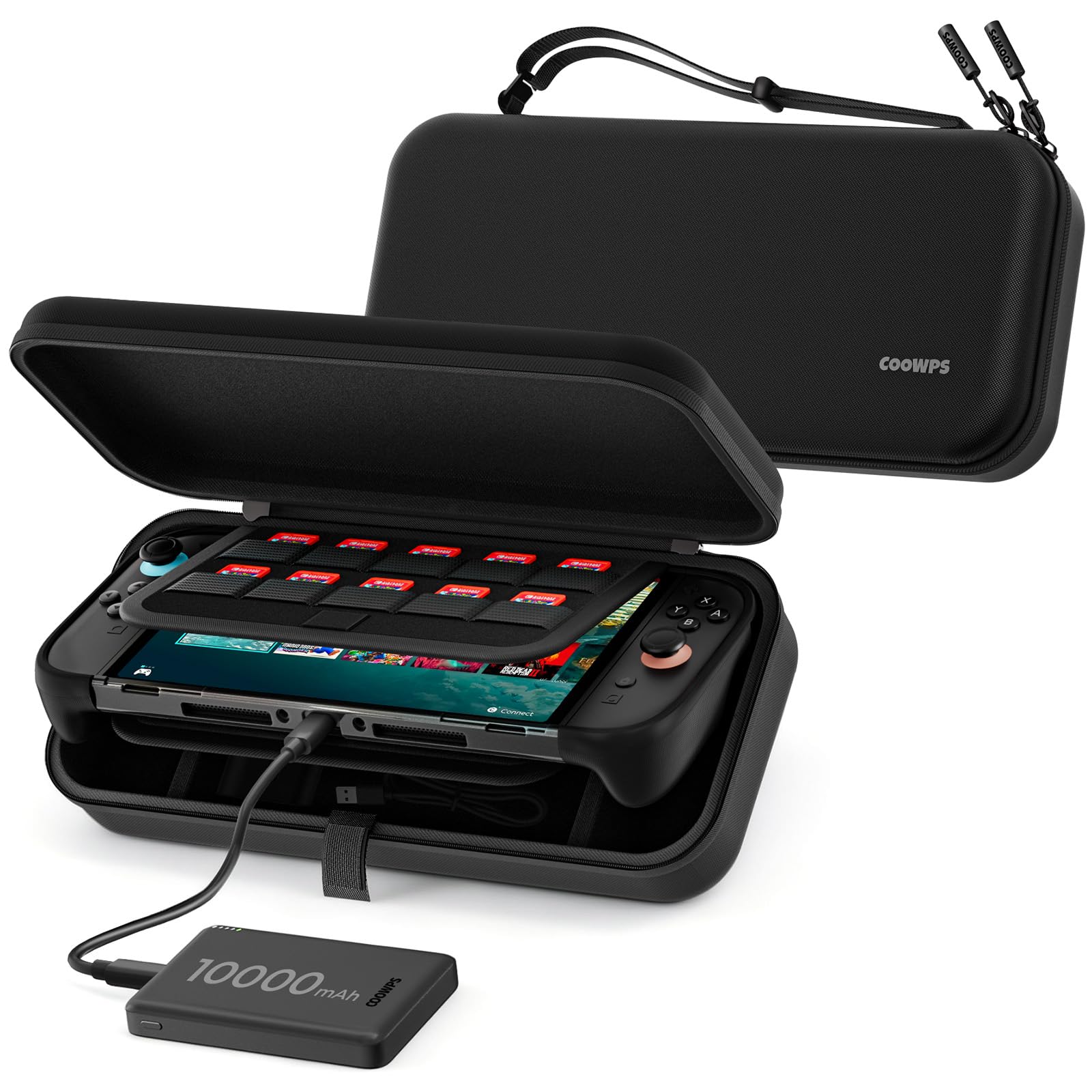 cuffia da trasporto per switch con power bank compatibile supcase