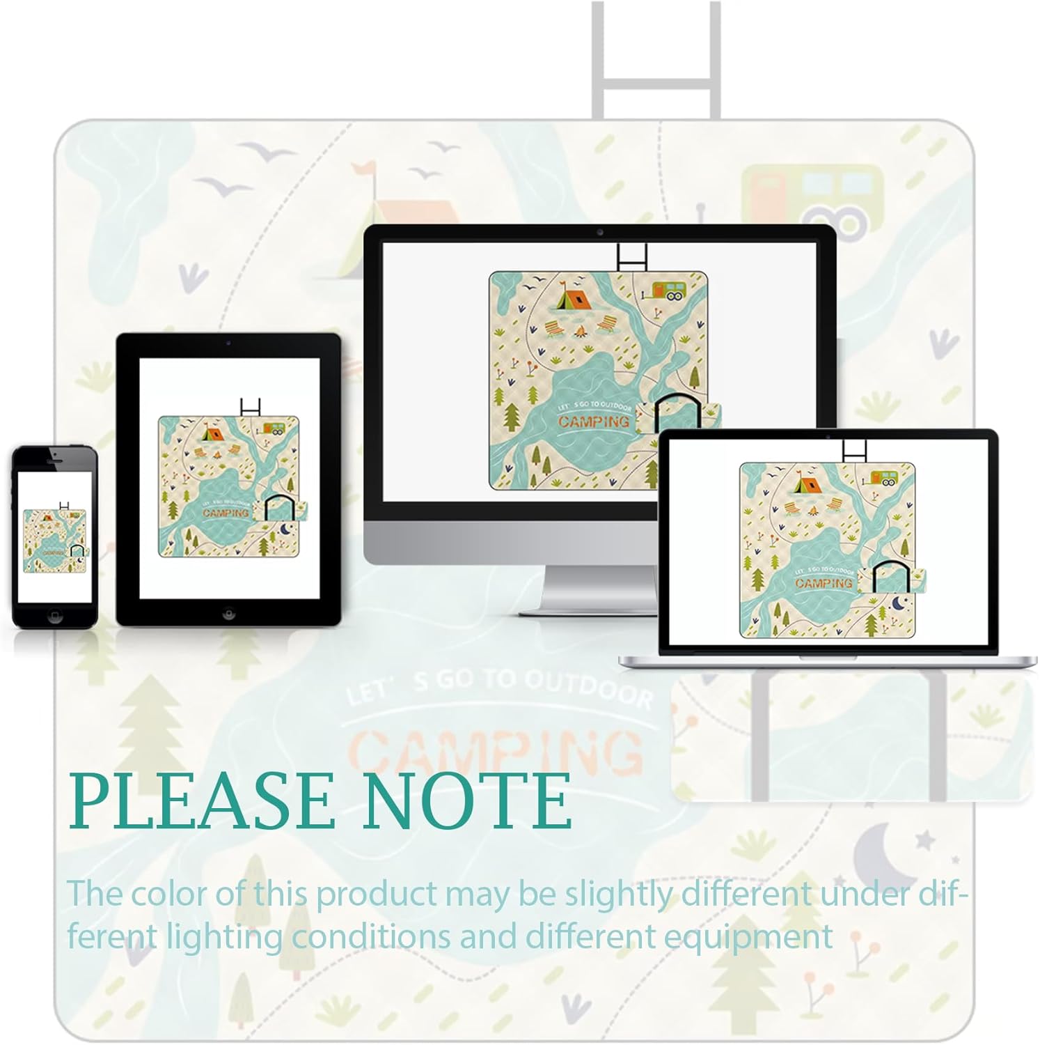 80"x60" Waterproof Picnic Blanket Large Outdoor Camping Blanket Foldable Picnic Camping Blanket Thicker Machine Washable Picnic Mat Portable Wearable for Picnics, Camping - Image 9