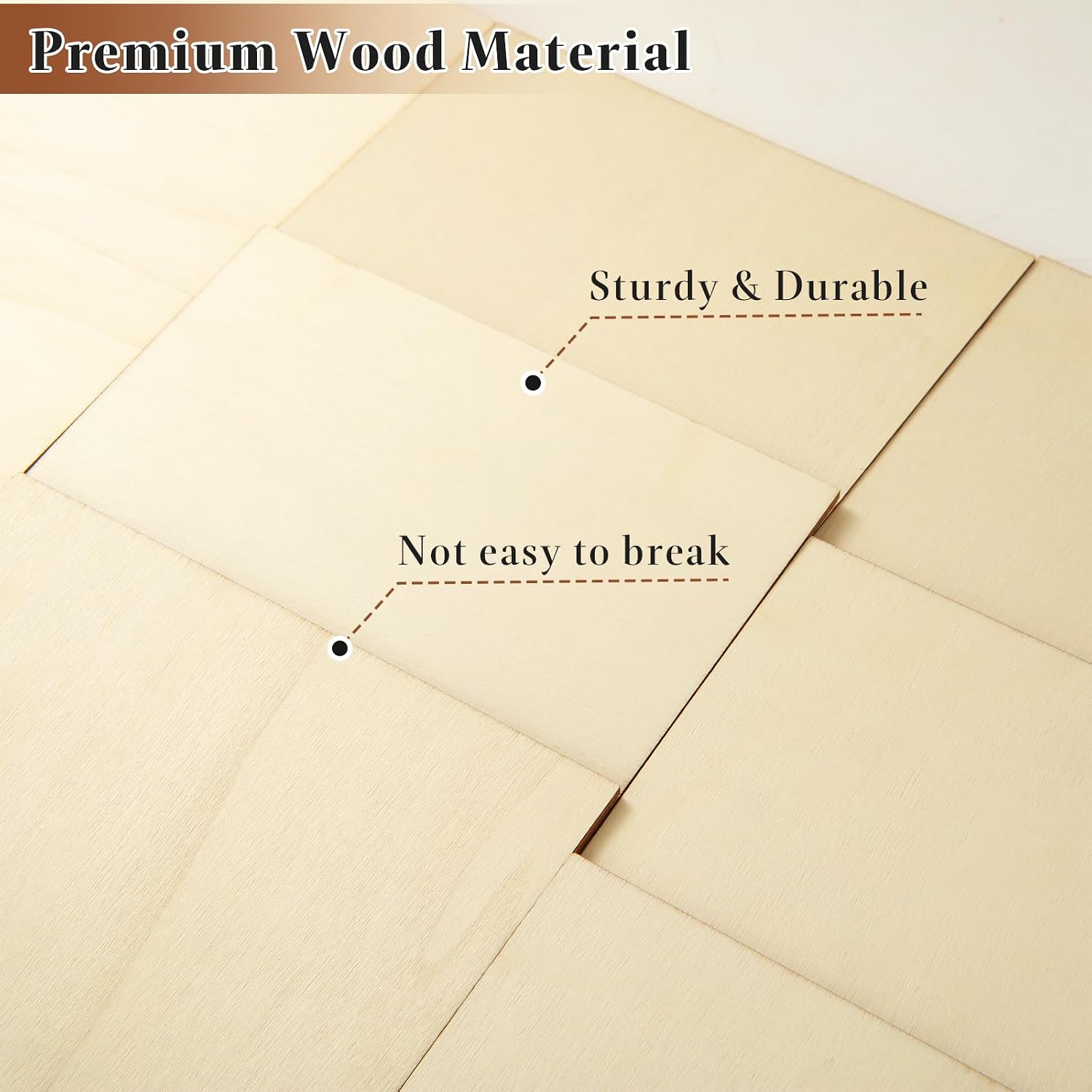 100 Pack 5x5 Inch Wood Squares, 3 mm Thick Unfinished Basswood Plywood Wooden Sheets, Blank Wood Pieces for DIY Crafts Painting, Scrabble Tiles, Coasters, Decoration