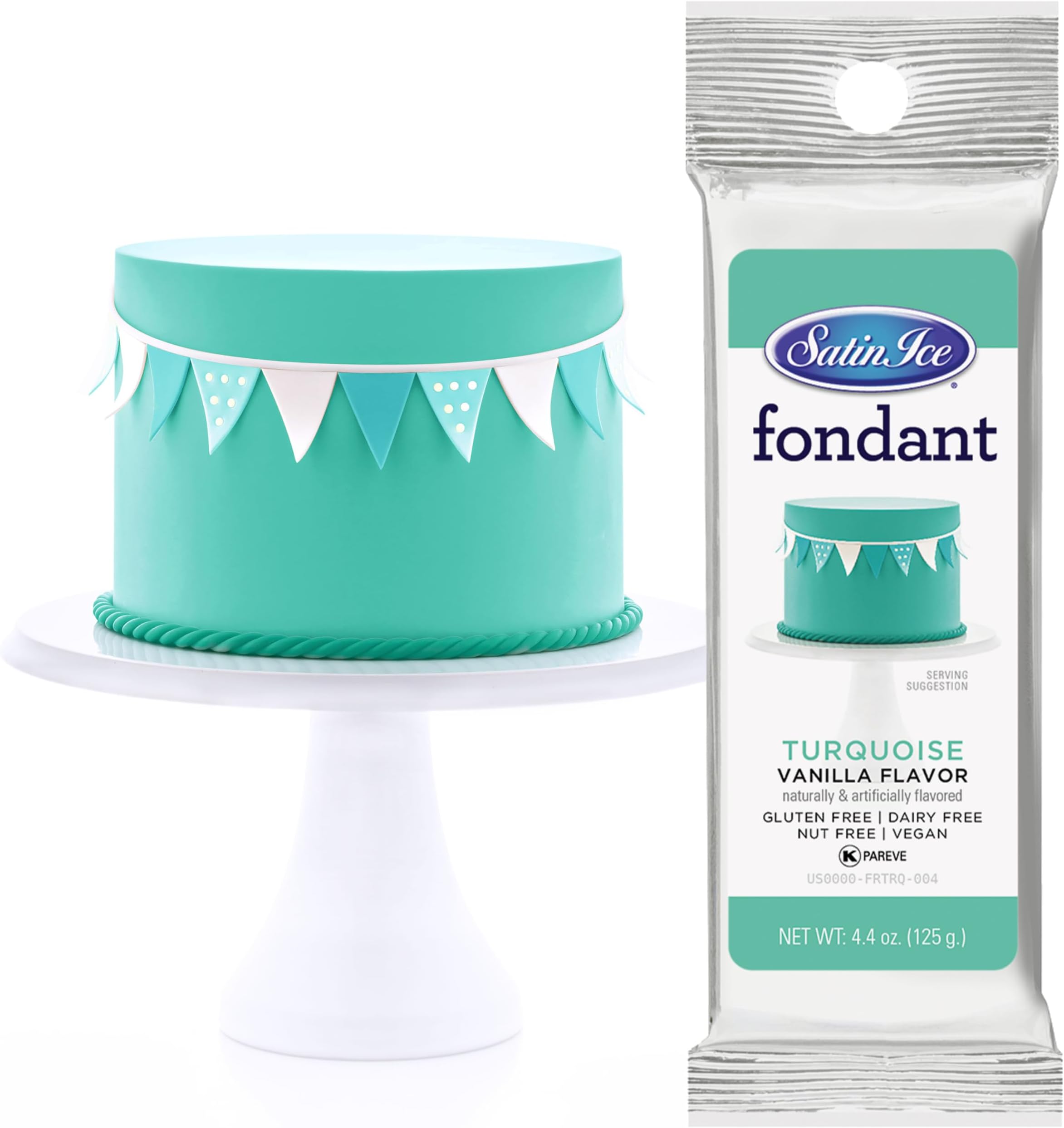 Fondant for Cake Decorating, Turquoise (4.4 Ounce)