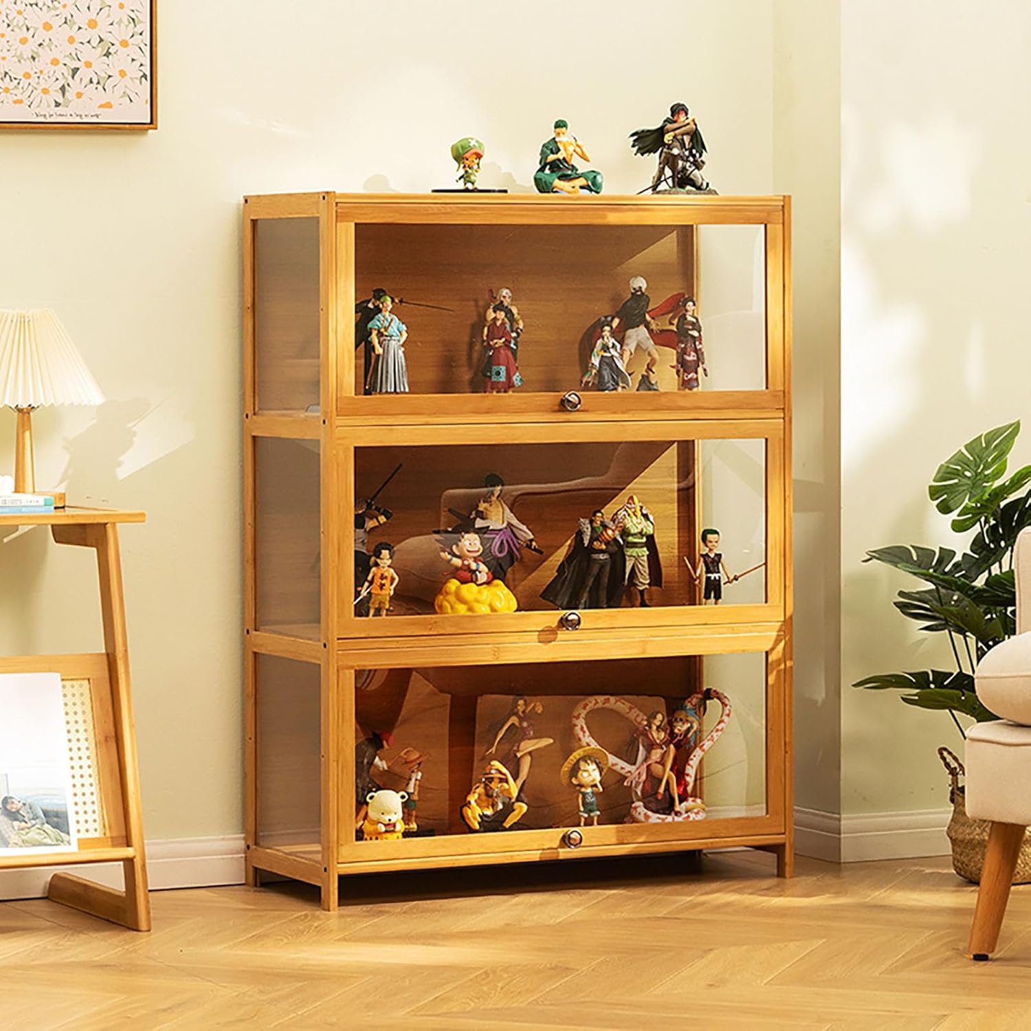 Display with Glass Doors Curio Display Made of