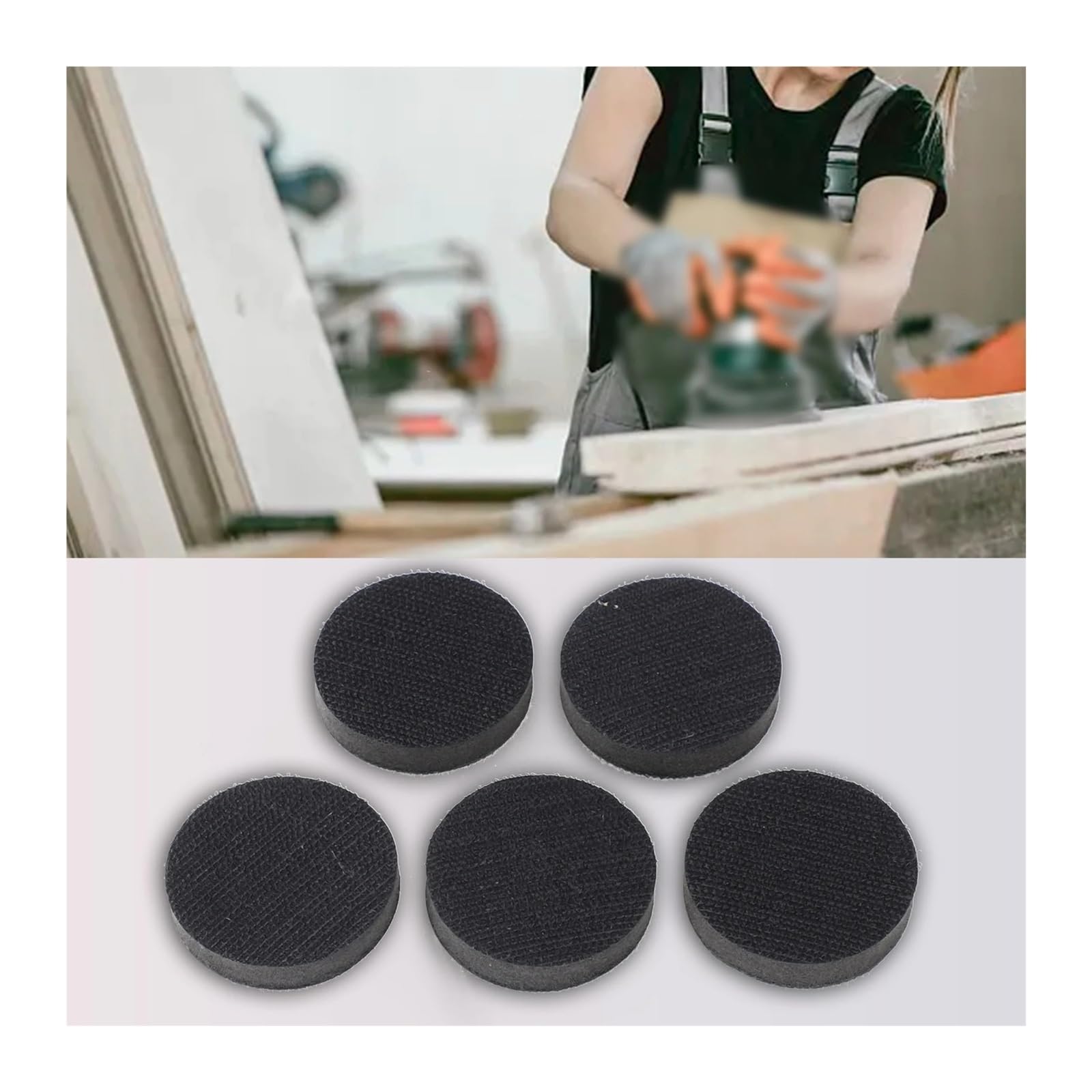 Rueda de pulido para amoladora de banco, 5 unidades de almohadillas interfaz esponja suave 50 mm y 75 con gancho bucle plato soporte for lijadora, pulidora disco lijado(5pcs 50mm)