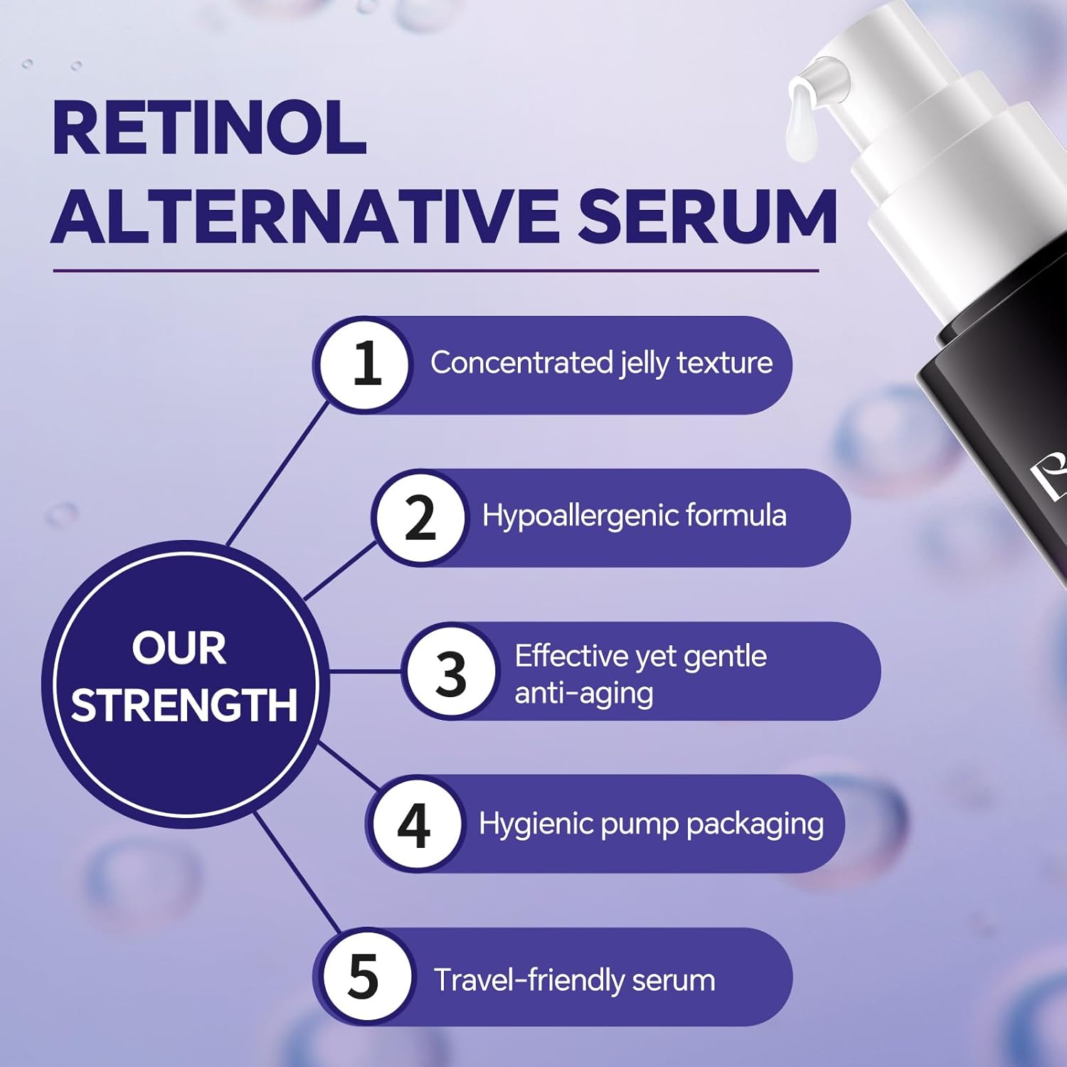 Peptides Serum with Hyaluronic Acid for Fine Lines and Wrinkles, Collagen Boosting Hydrating Serum, Anti-aging for All Skin Types, Fragrance Free, 1.35 Fl. Oz - Image 2