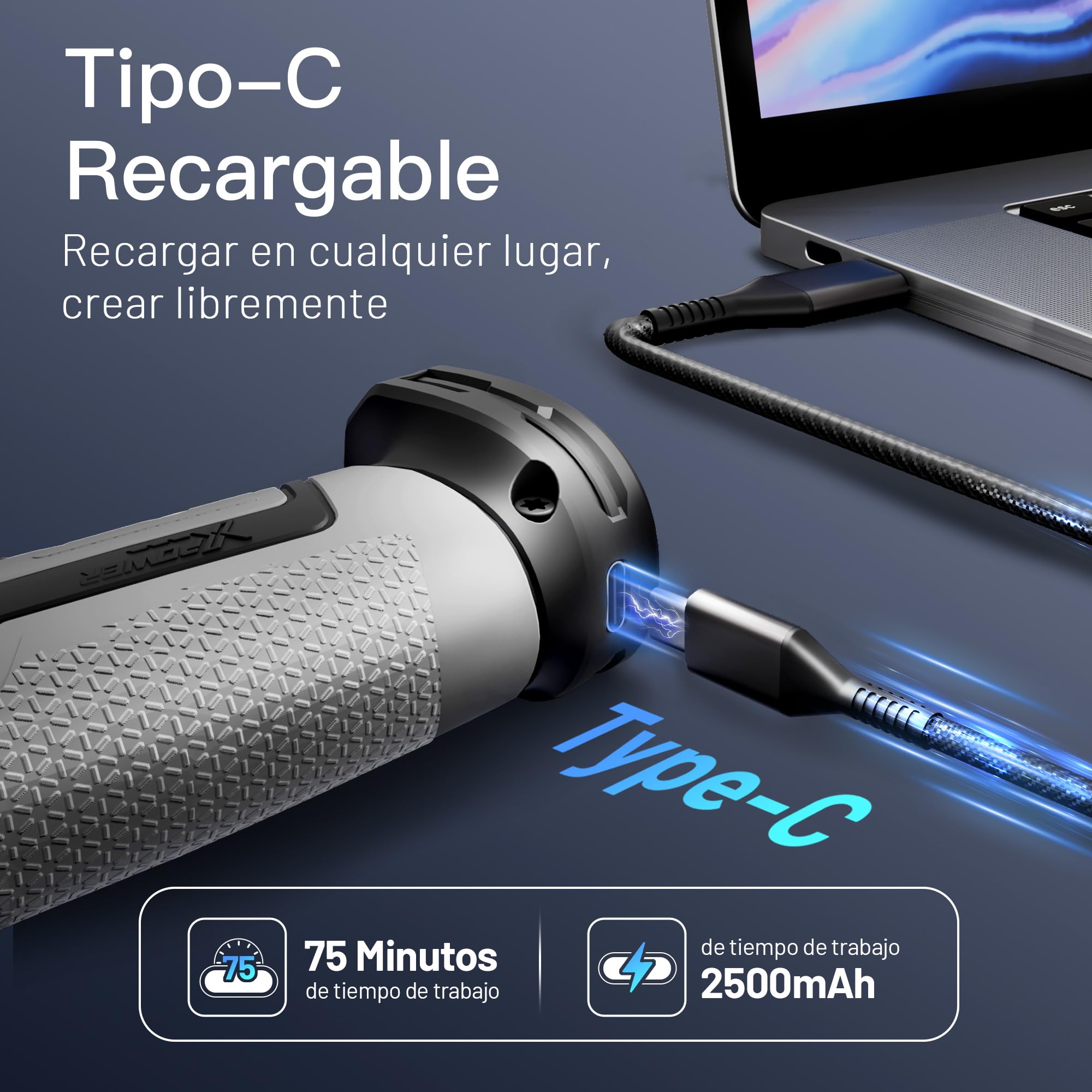 EZARC Pistola de pegamento térmico inalámbrica con 30 barras de pegamento mini, kit de pistola de pegamento mini con calentamiento rápido en 15 segundos, apagado automático inteligente, Gris