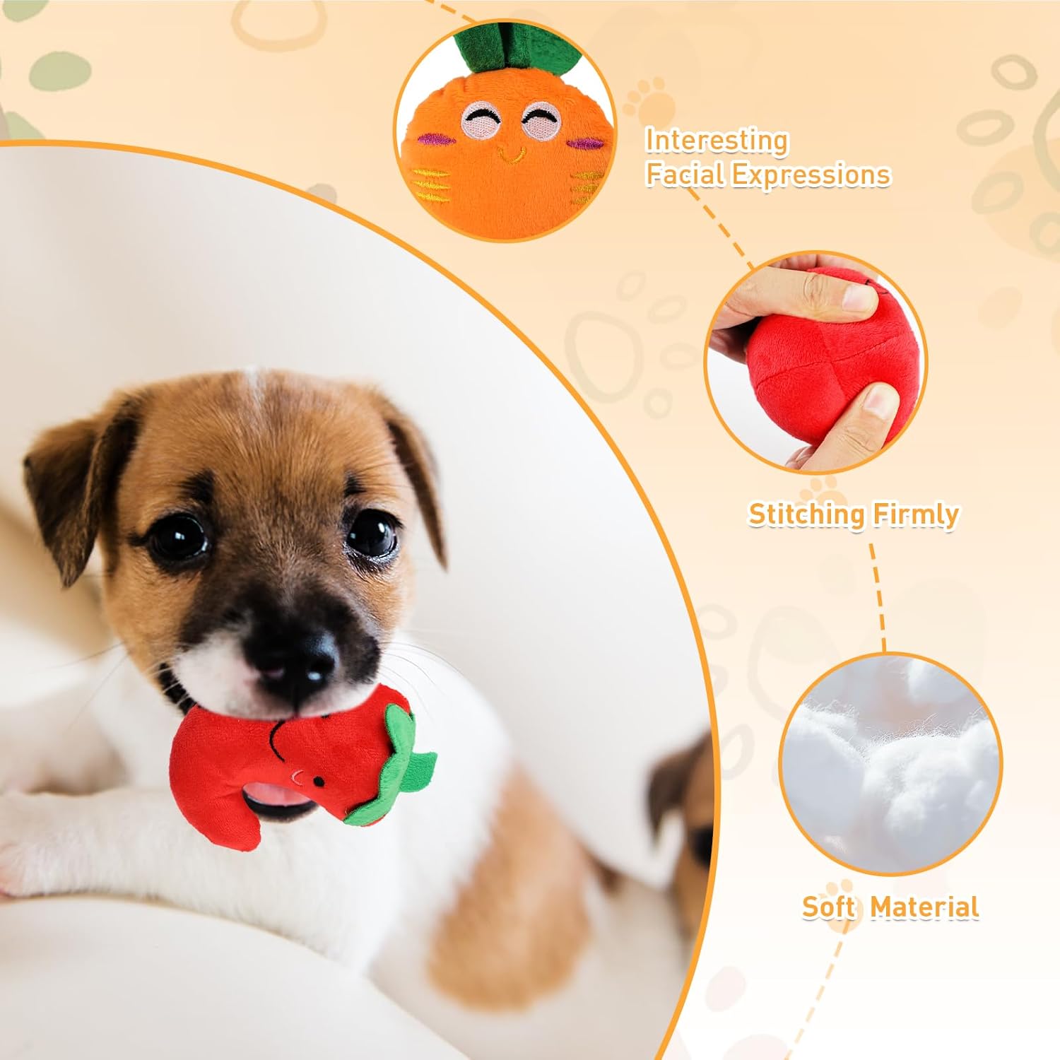 Puppy Chew Toy for Teething, Dog Chew Toy with Rope Toy, Pet Dog Toothbrush, Treat Balls, Plush Toys and Squeaky Toys for Small Medium Dogs with Basket