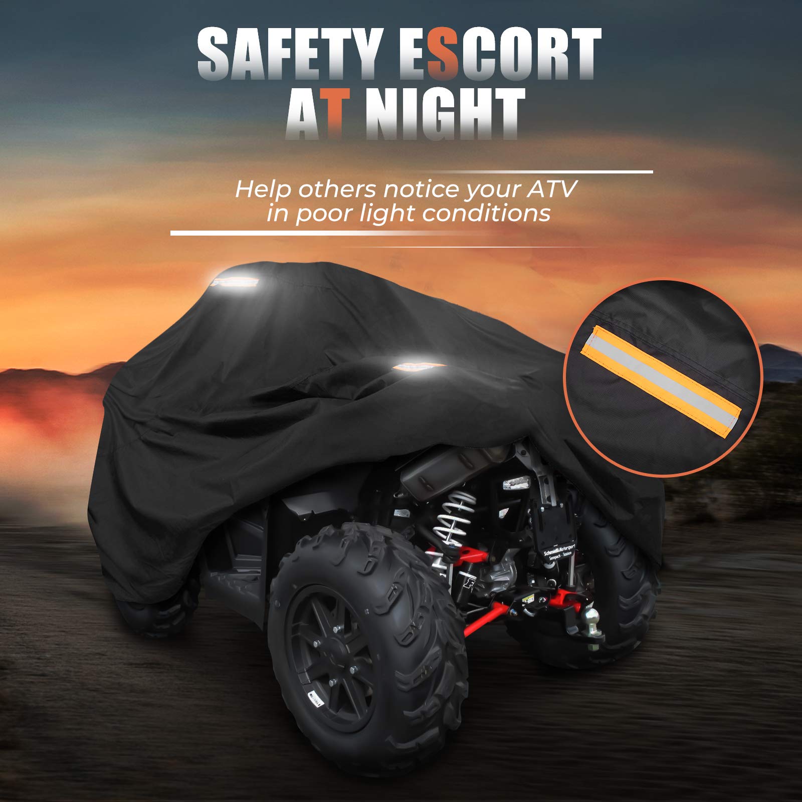 KEMIMOTO Funda Impermeable Universal para ATV, Tejido Oxford Oxford 300D, Resistencia al Viento, Bandas Reflectantes