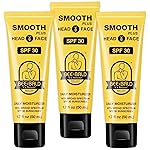 Bee Bald SMOOTH PLUS Head & Face Moisturizer with SPF 30 Sunscreen Lotion Protecting Skin From Harmful UVA/UVB Rays While Hydrating, Moisturizing and Toning, 1.7 Fl Oz (Pack of 3)