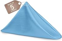 Vista 65 de Ultimate Textile -1 docena - Reversible Shantung Satin - Majestic - Servilletas de tela Majestic de 17 x 17 pulgadas color azul pizarra