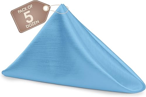 Miniatura 65 de Ultimate Textile -1 docena - Reversible Shantung Satin - Majestic - Servilletas de tela Majestic de 17 x 17 pulgadas color azul pizarra