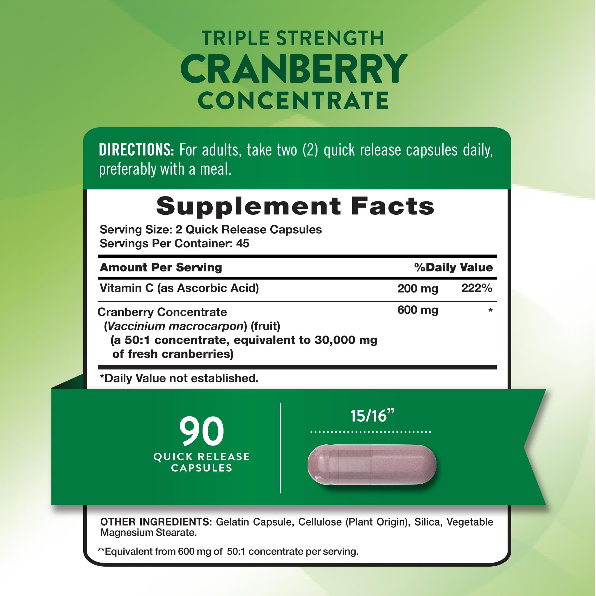 Nature's Truth Cranberry Concentrate Pills | Plus Vitamin C — Amazon image 2
