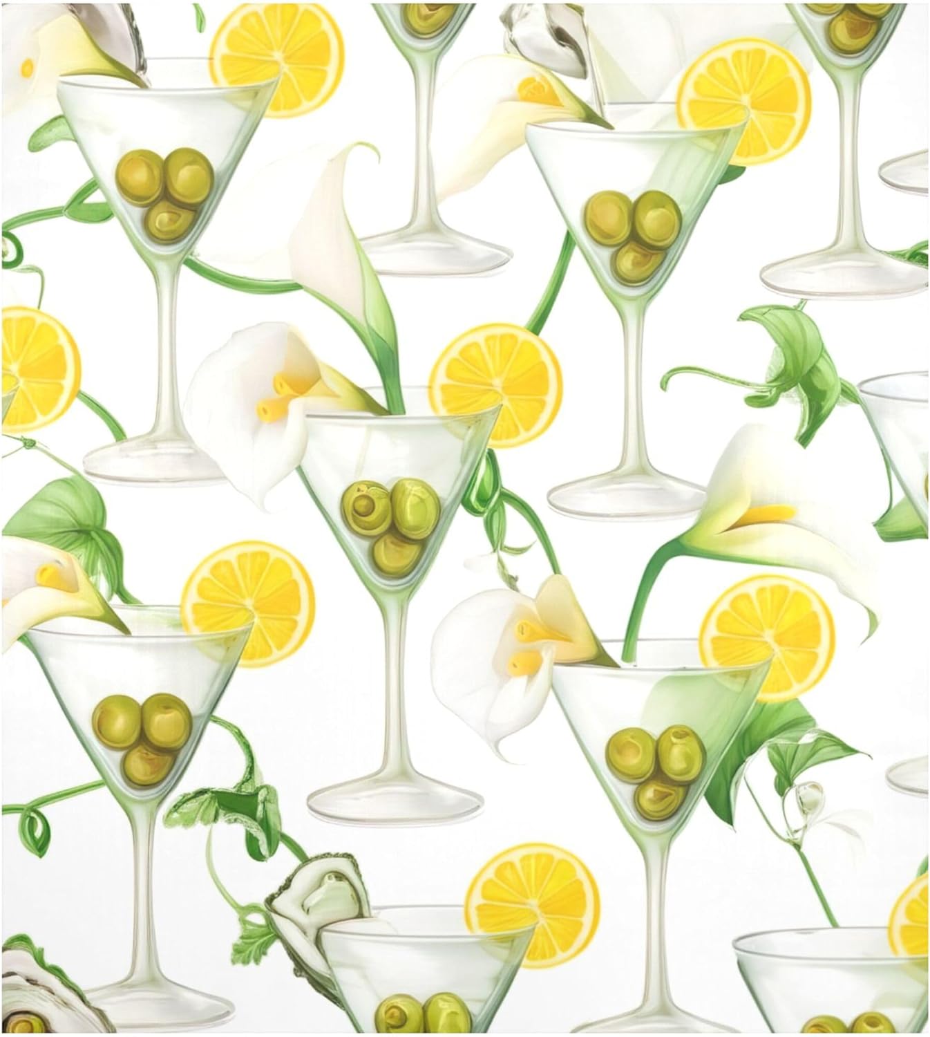 漫画の花レモンホワイトマグネット食器洗い機カバー装飾、農家磁気冷蔵庫パネルデカール冷蔵庫磁気カバー58.44cmx66.02cm