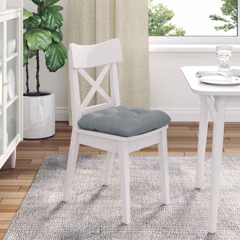 Poduszki do siedzenia 4 sztuki jasnoszary 40 x 40 x 12 cm | Zdejmowane pokrowce, można prać w pralce, grube wypełnienie, na sofę w salonie
