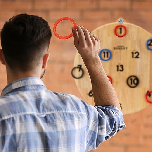 Miniatura 2 de SUNGIFT Juego de lanzamiento de anillos de gancho para adultos y niños  Juegos de lanzamiento de anillos Hooky Yard  Juego de pared Hookie para