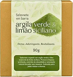 Sabonete de Argila Verde Reduz Oleosidade Cravos Espinhas Skin Care