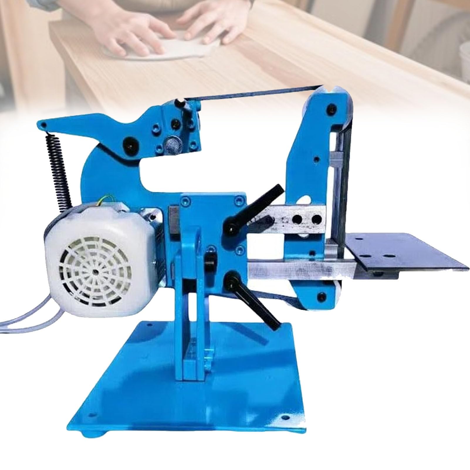Pfps Electric Belt Sander, 750W Belt Sander, 915x50mm Belt, All-Steel Body, Multifunctional Polishing Grinder for DIY Cutter Edge Sharpener