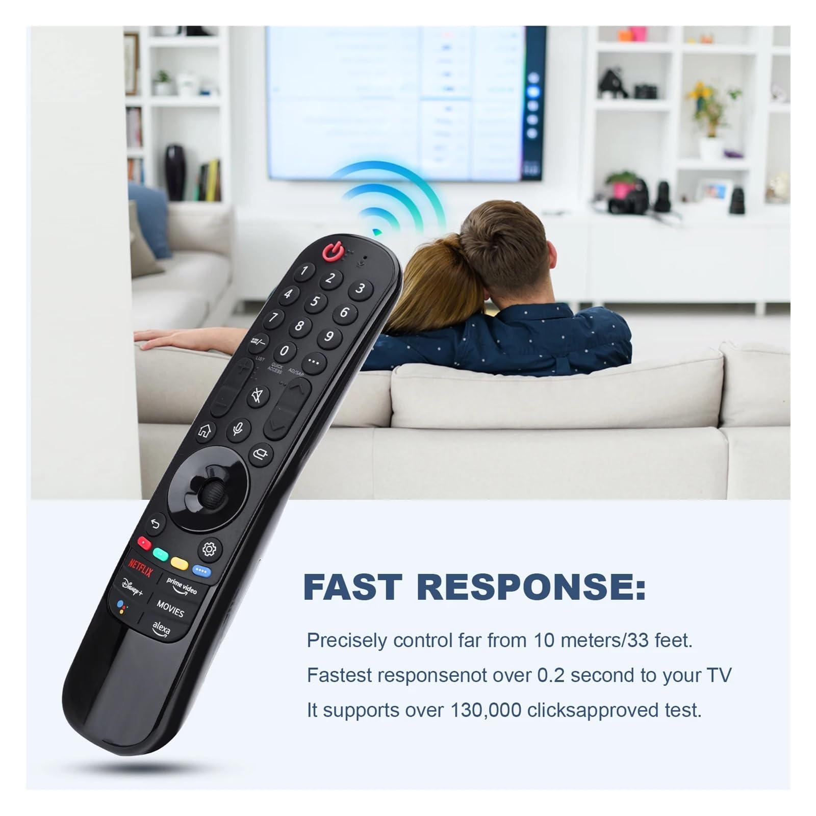 Magiczny pilot zdalnego sterowania do LG Smart TV pilot zdalnego sterowania ze wskaźnikiem i funkcją głosową kompatybilny z LG 2021/2022/2023/2024