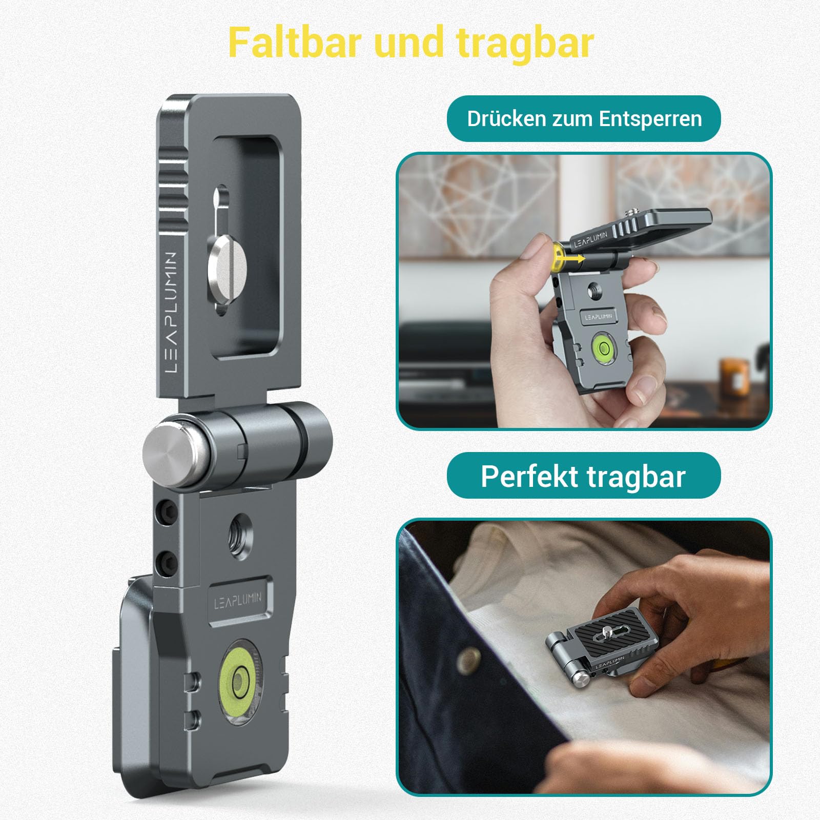 Staffa L Pieghevole Per Fotocamera DSLR Con Piastra A Sgancio Rapido | Arca Swiss Per Sony Canon Nikon - 2
