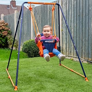 Hedstrom Fast Folding Baby Toddler Swing | 6-36 Months Kids Outdoor Garden Play Seat | 119cm x 115cm x 110cm | Child\'s First Fun Adjustable Toy Chair